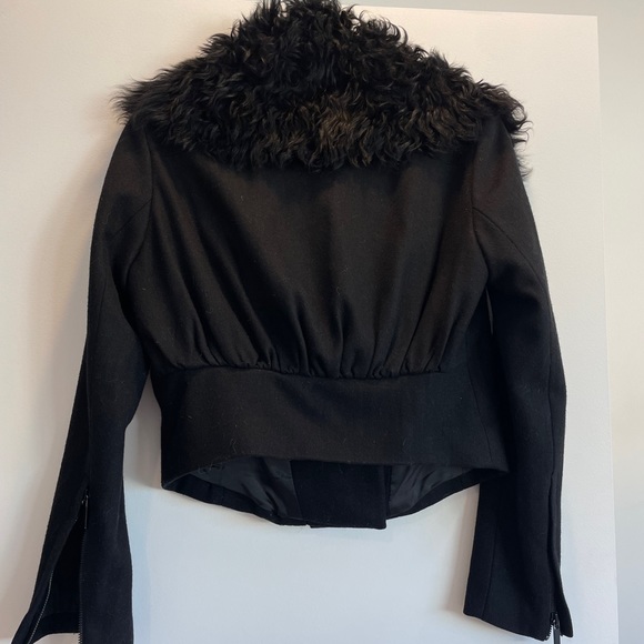 Wool and sheep fur Moto jacket - Picture 2 of 3
